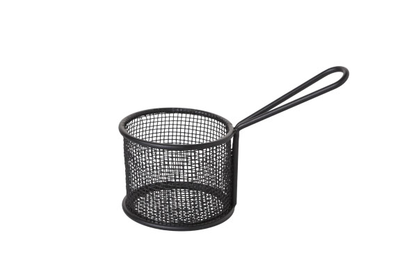 Panier frites rond Noir 6,5xH7,5cm